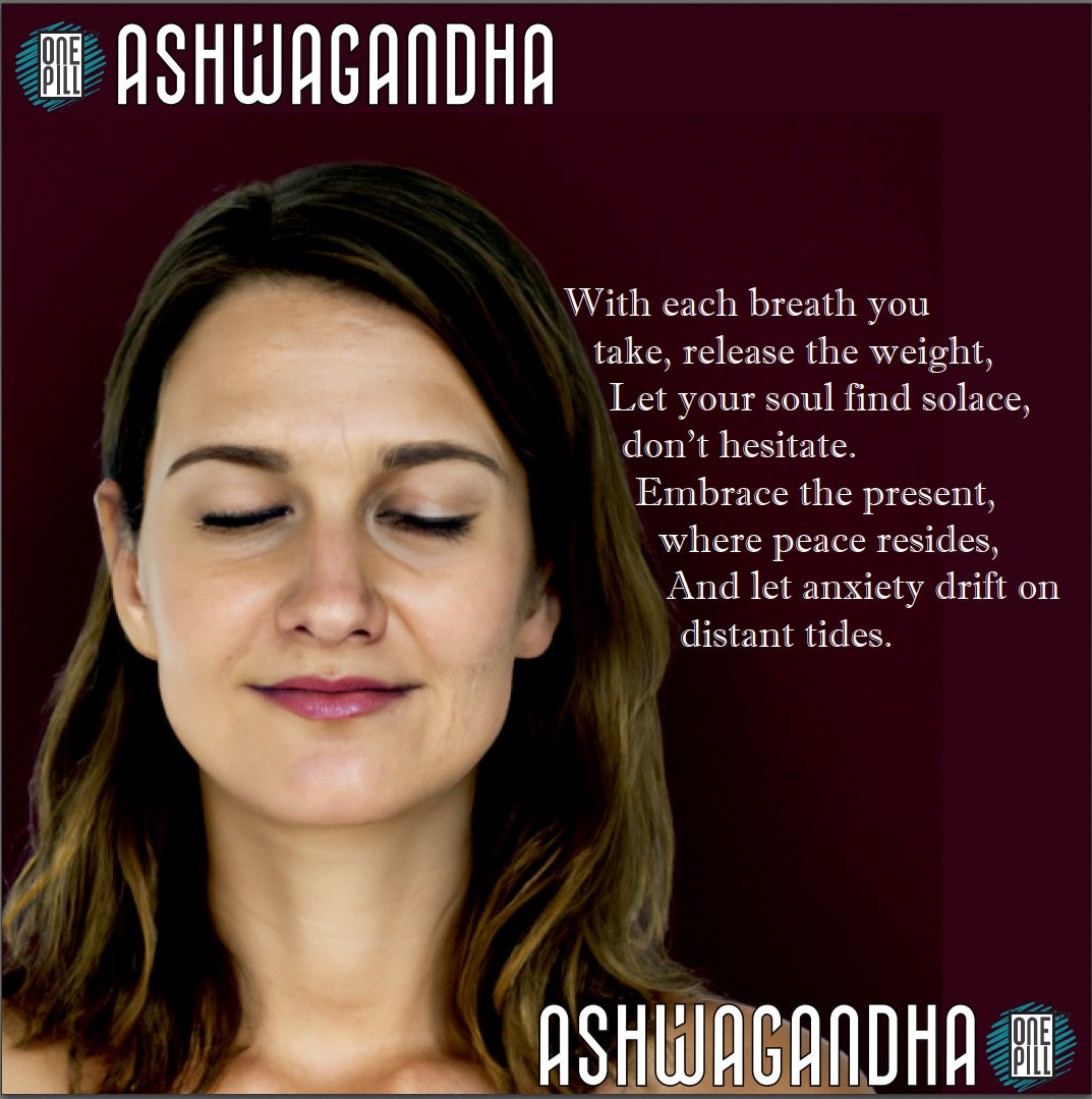 ASHWAGANDHA 120 capsules. 1300 mg of Organic Root with Black Pepper. Natural Stress and Mood Support